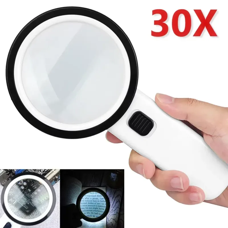 Handheld Magnifying Glass - With 30X zoom