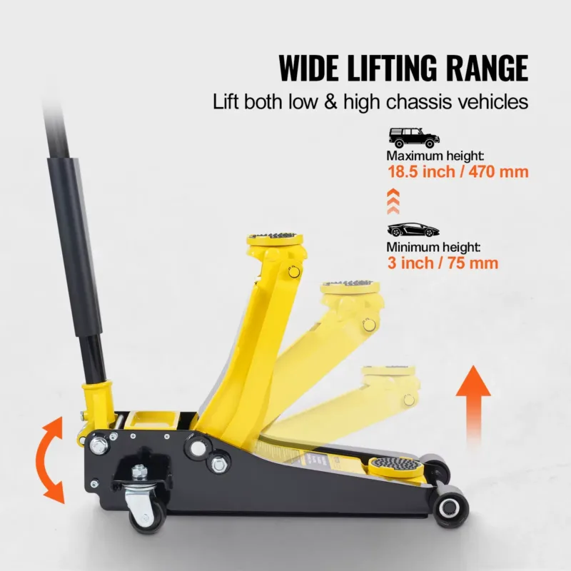 Low Profile Design of VEVOR 2Ton Floor Jack