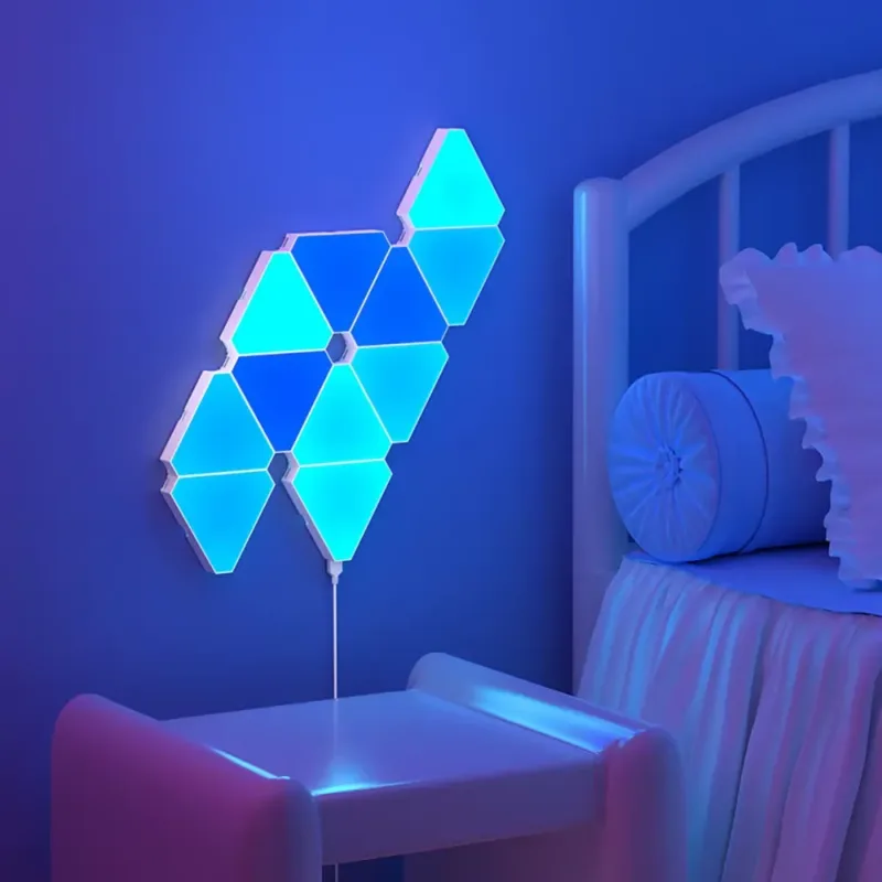 RGB Color Customization on LED Triangular Quantum Lamp