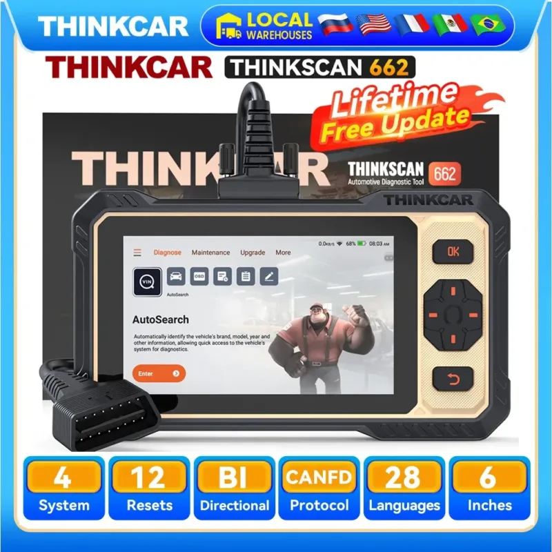 Thinkcar Thinkscan 662 device on diagnostics screen