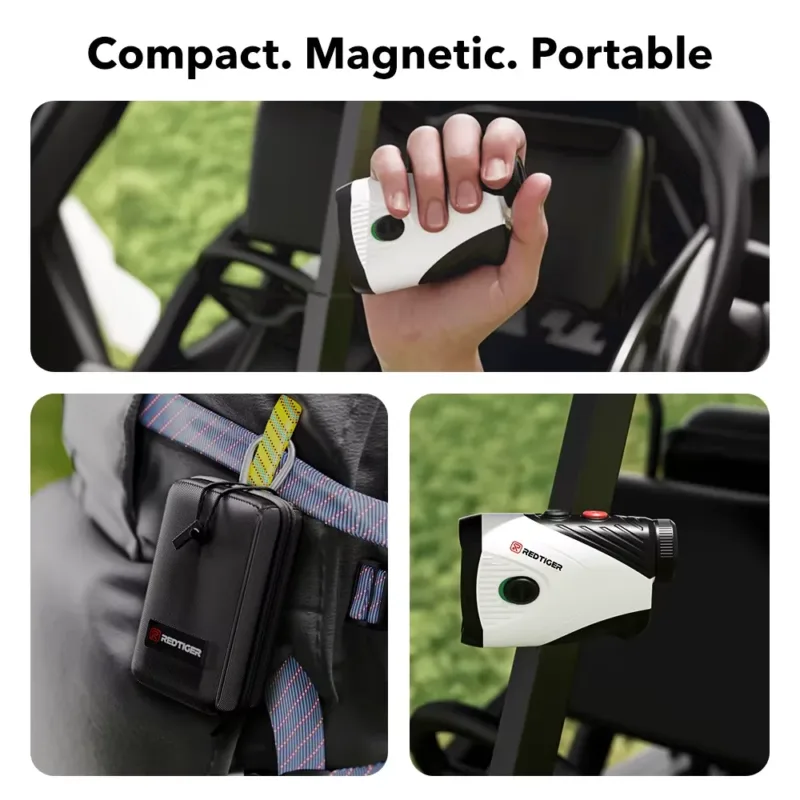REDTIGER Rangefinder Attached to Golf Cart with Magnetic Strip