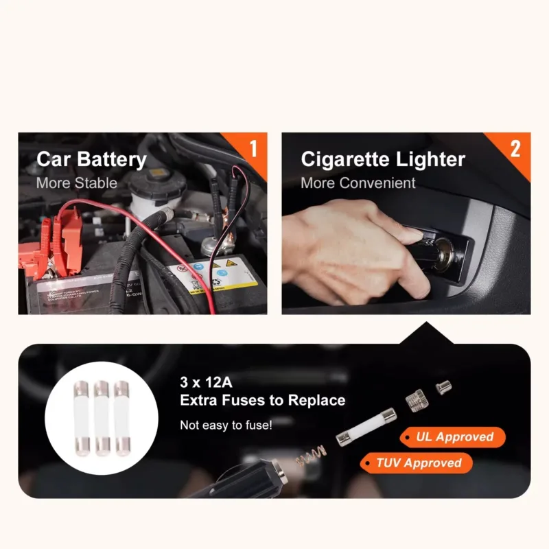 12V System Connection of VEVOR Electric Car Jack