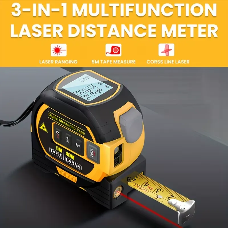 Steel Tape Integrated with Laser Rangefinder