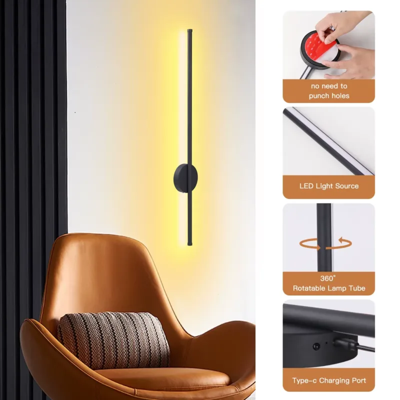 Wireless LED Lamp - beside the chair
