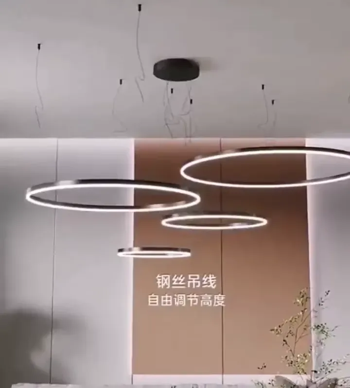 Warm White Glow of Modern LED Circular Chandelier