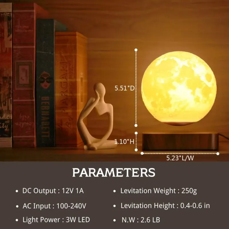 Levitating Moon Lamp – Features
