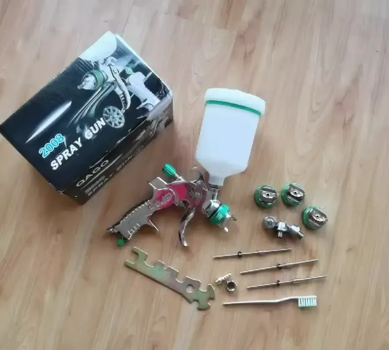 HVLP Car Spray Gun – disassembled parts for cleaning