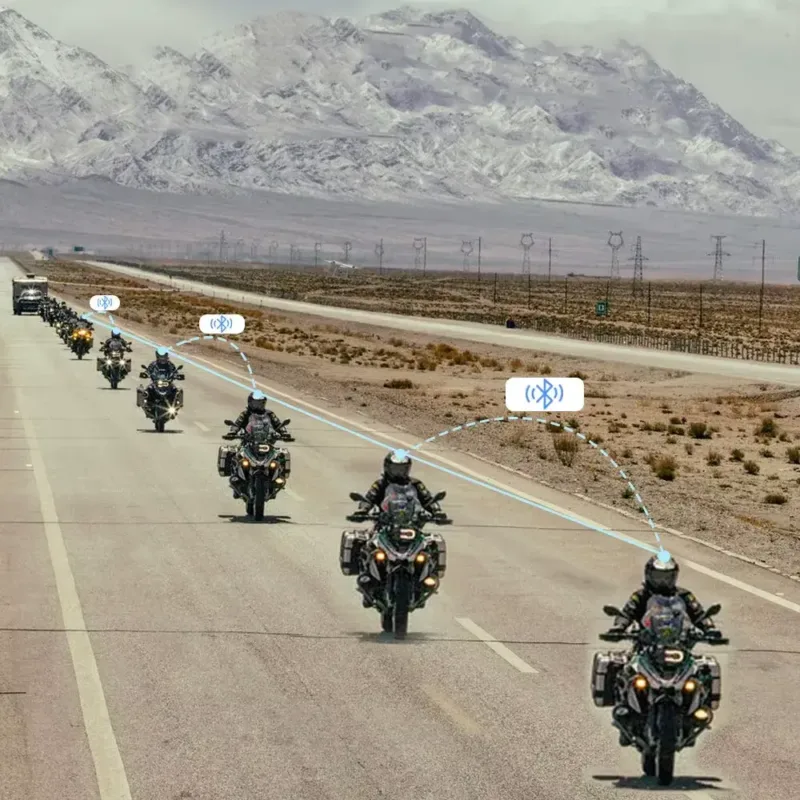 Motorcycle Bluetooth communication system with HD audio