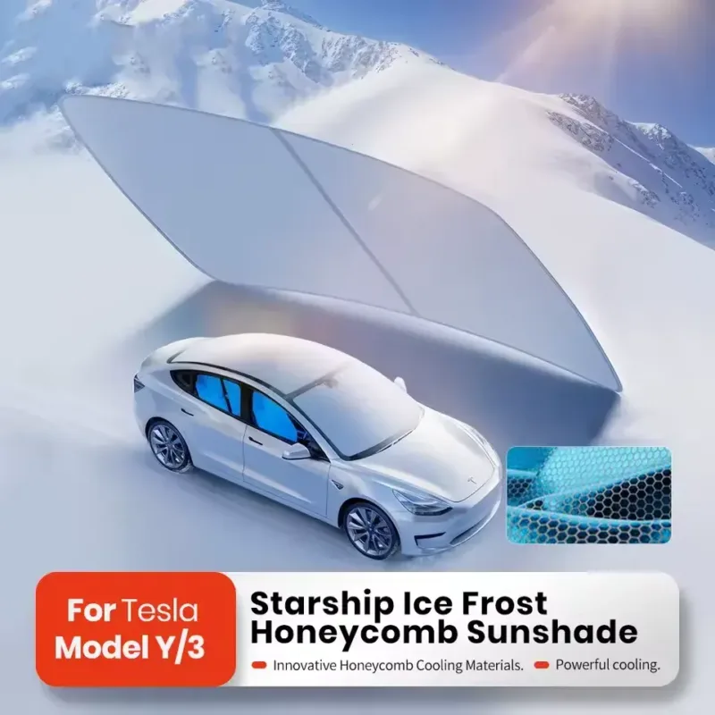 Tesla sunshades non-obstructive view