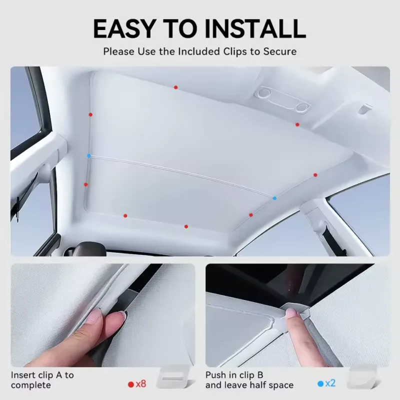 Tesla Model Y skylight sunshade