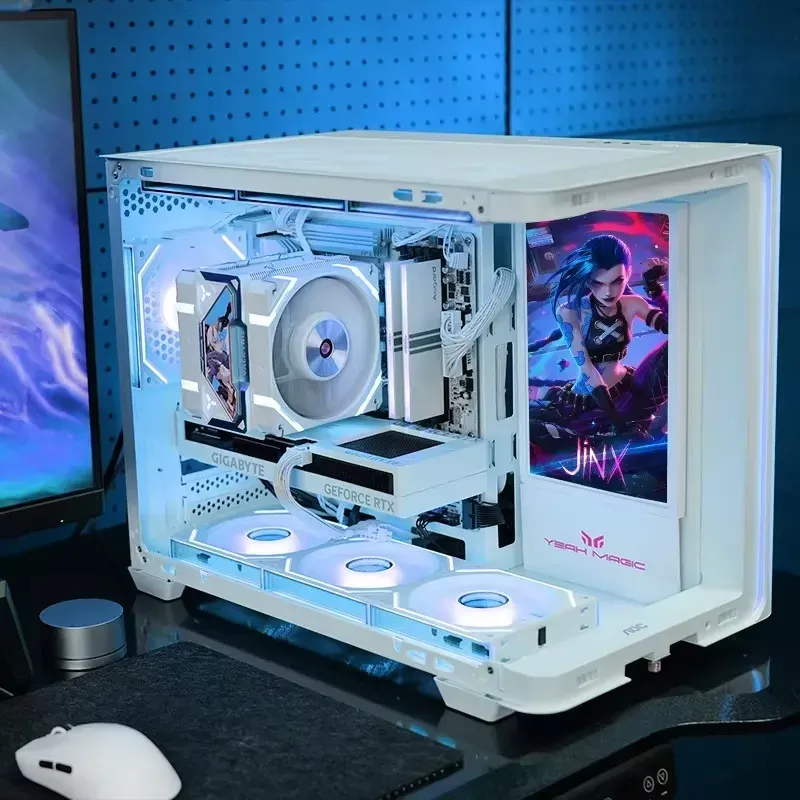 Stylish white MATX chassis - AOC CG355 with tempered glass panels
