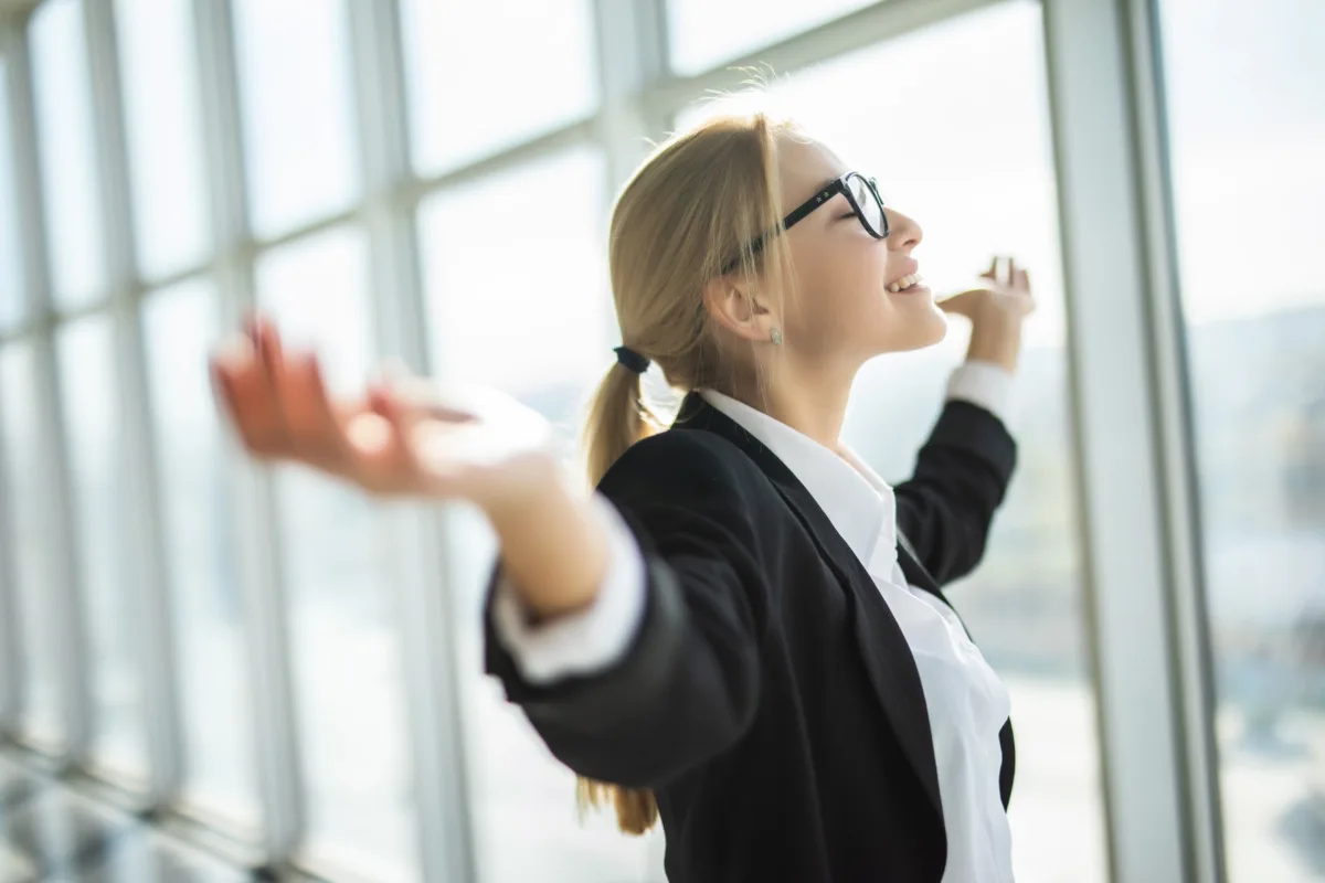 relaxed and stay calm successful 
