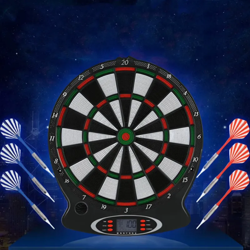 LED-Backlit Electronic Dartboard for Night Play