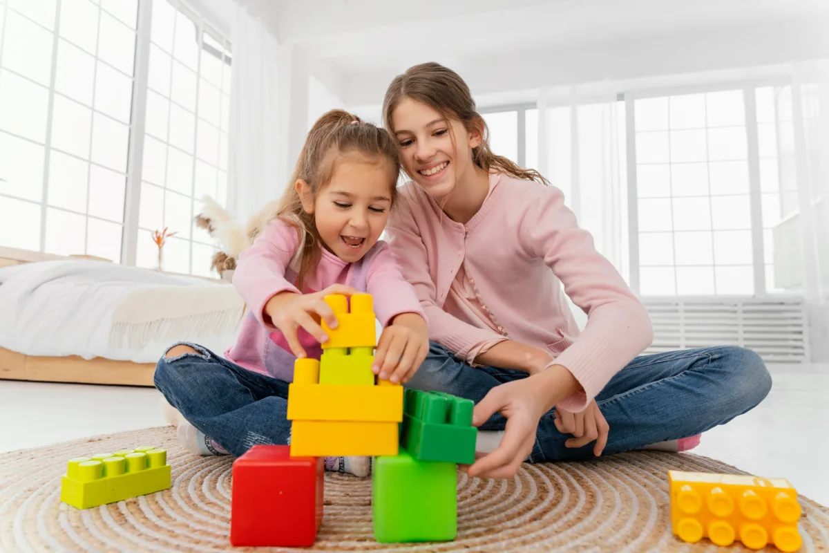 playing with legos