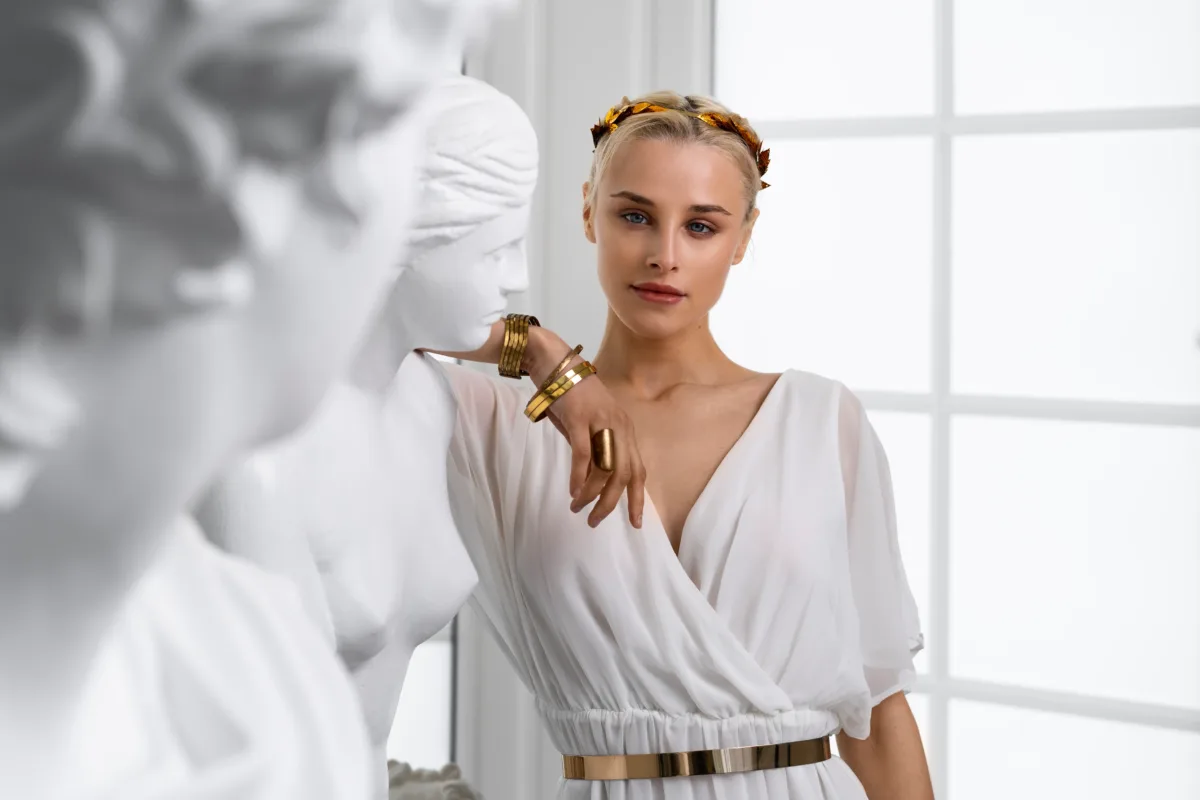 girl wore a nice white dress