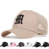 Summer outdoor hat with Gothic letter embroidery for sun protection