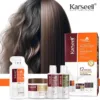 Keratin hair straightening results - shiny smooth hair after treatment