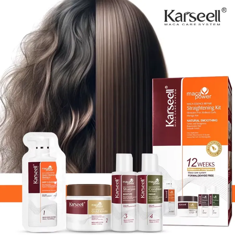 Keratin hair straightening results - shiny smooth hair after treatment