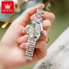 Side view of OLEVS Women’s Watch showcasing case profile and crown