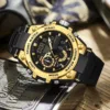 Boys sports watch with glowing luminous hands at night
