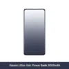 Xiaomi 5000mAh ultra-thin power bank front view