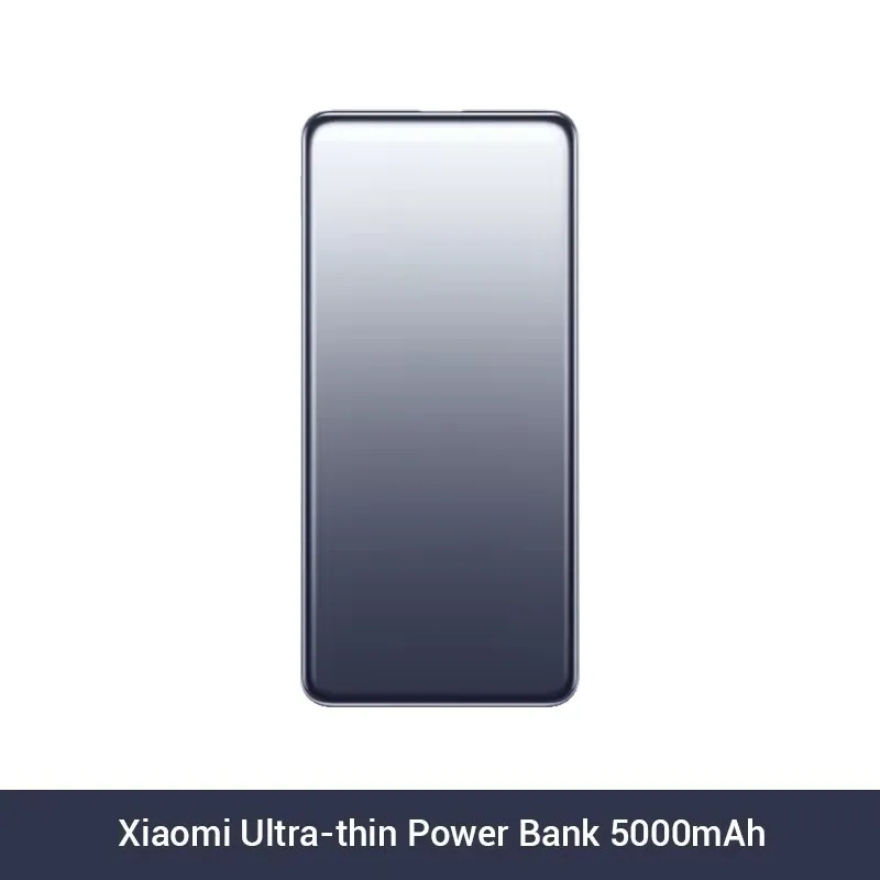 Xiaomi 5000mAh ultra-thin power bank front view
