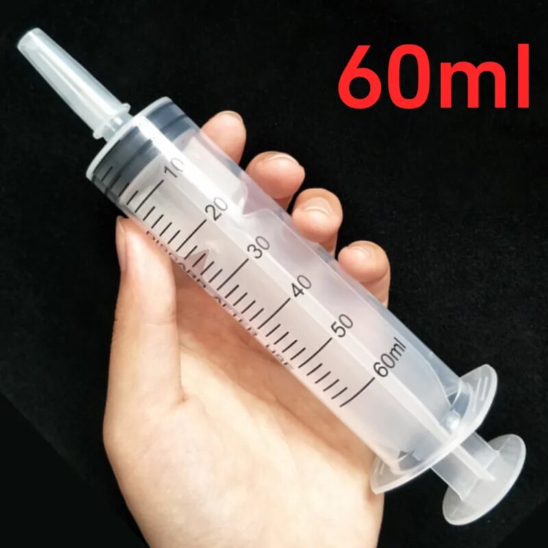 60ml Liquid Syringe for Animal Food Feeding - Sterile, Without Needle