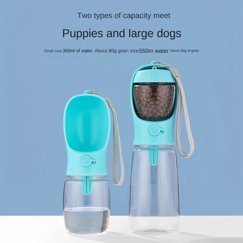 Portable Dog and Cat Feeding and Watering Supplies - Travel Pet Water Cup with Food Dispenser