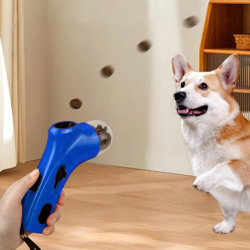 Dog Treat Dispenser Launcher - Portable Interactive Snack Feeder for Training
