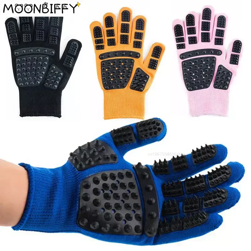 Pet Grooming Glove - Deshedding Brush for Cats and Dogs, Gentle Hair Remover