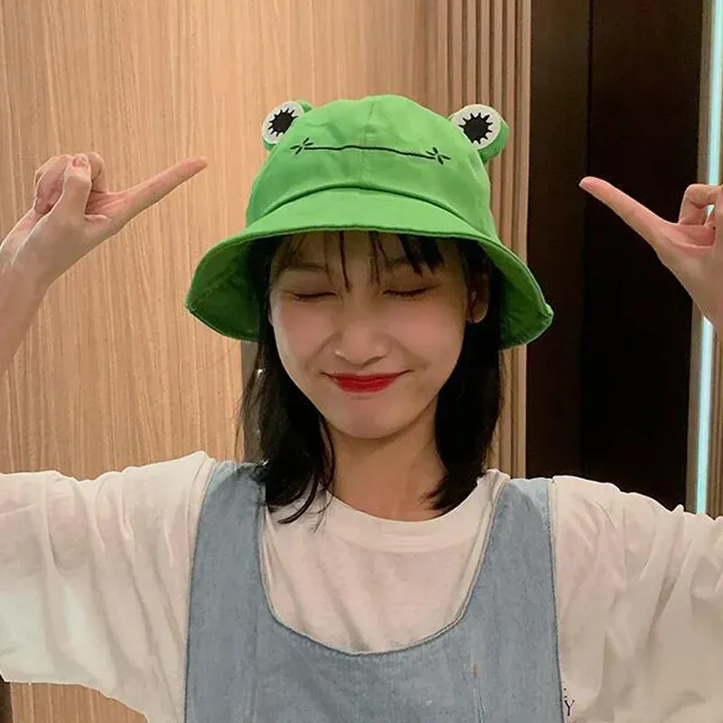Frog bucket hat styled for both men and women