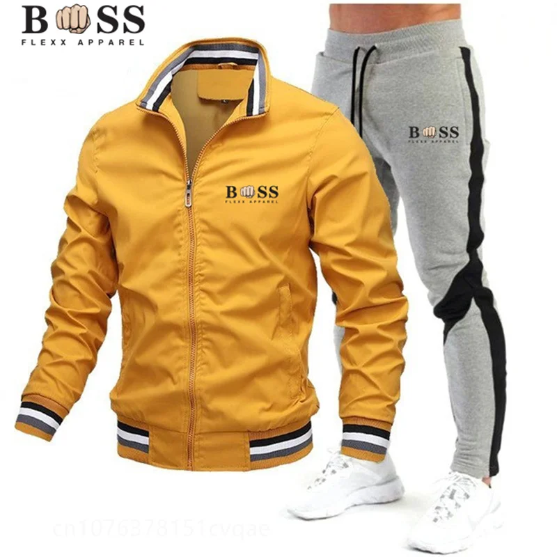 Yellow gray pants