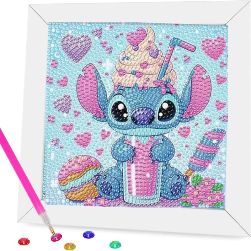 DIY Stitch Diamond Painting Kit for Kids - 5D Animal Art