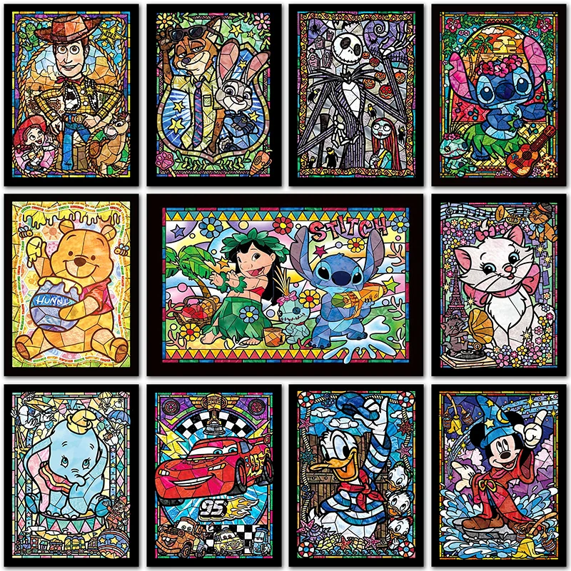 Disney 5D Diamond Painting Kit - Mickey Mouse, Dumbo & Cars