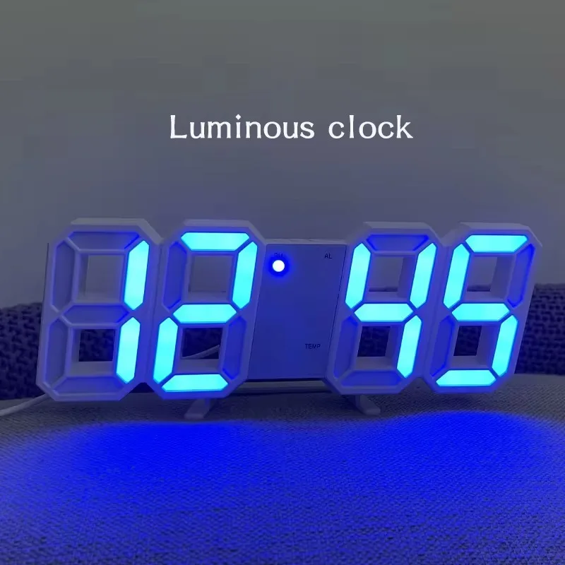 3D LED Digital Alarm Clock with Time, Date & Temperature Display for Home, Kitchen & Office