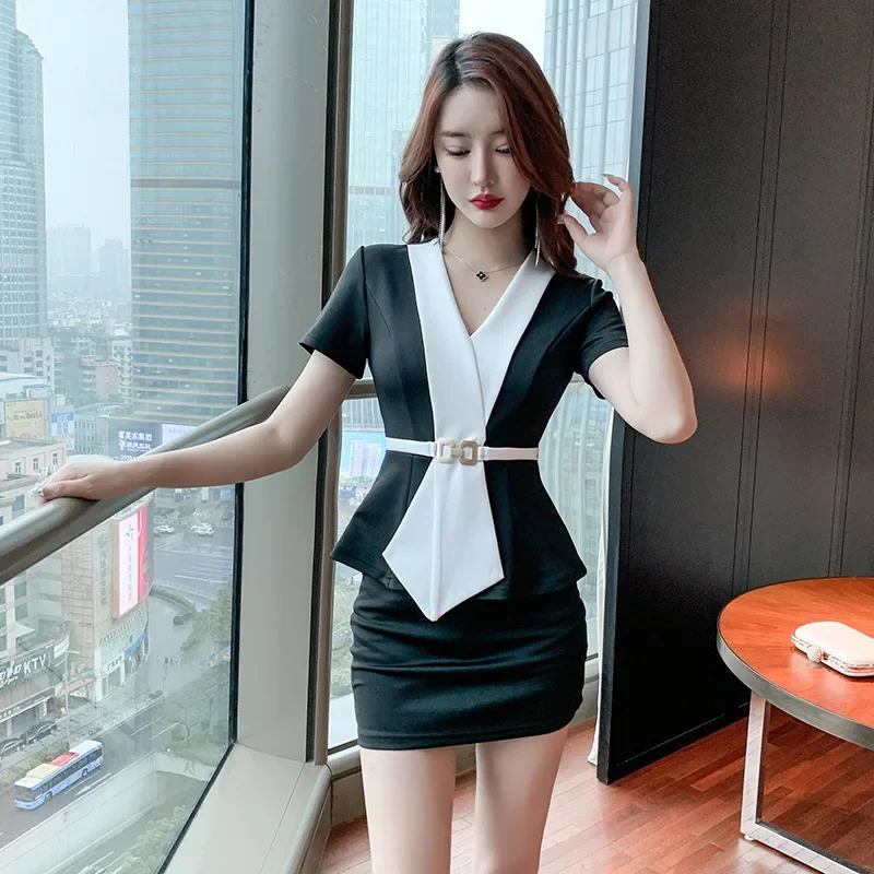 Women’s Work Uniform - Shirt & Skirt Set for Hotel, Salon, Spa, Massage, Cafe Staff