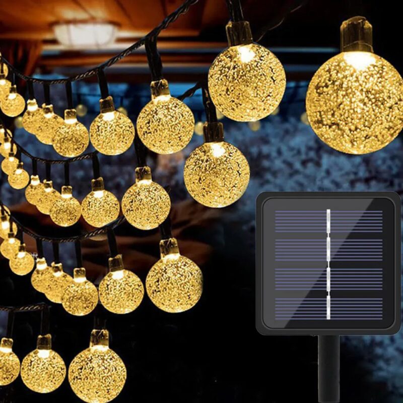 Solar LED Fairy Lights | 5m Waterproof Warm Outdoor String Lights