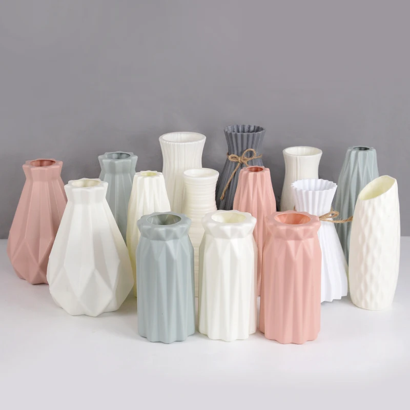 Nordic Flower Vase – Imitation Ceramic Plastic Pot