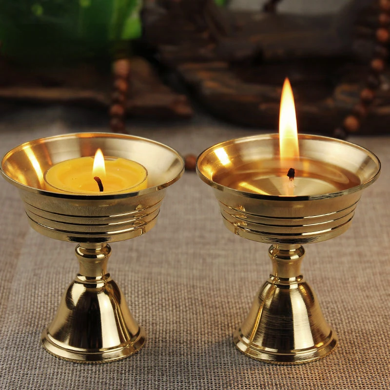 Copper Candle Holder – Long Candlestick Lamp for Home Decor