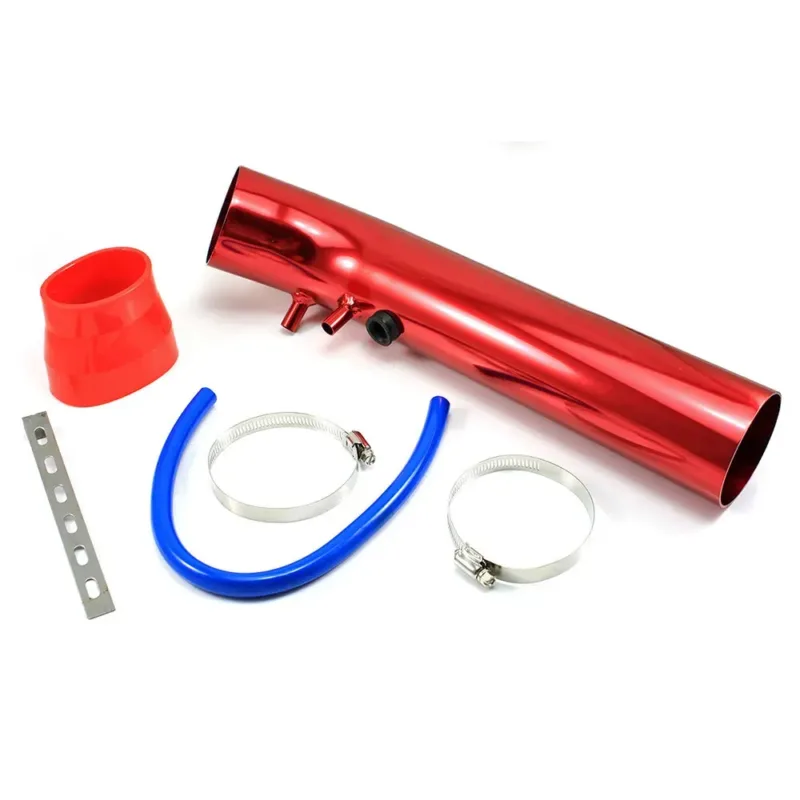 Cold Air Intake Kit, aluminum pipe, red color