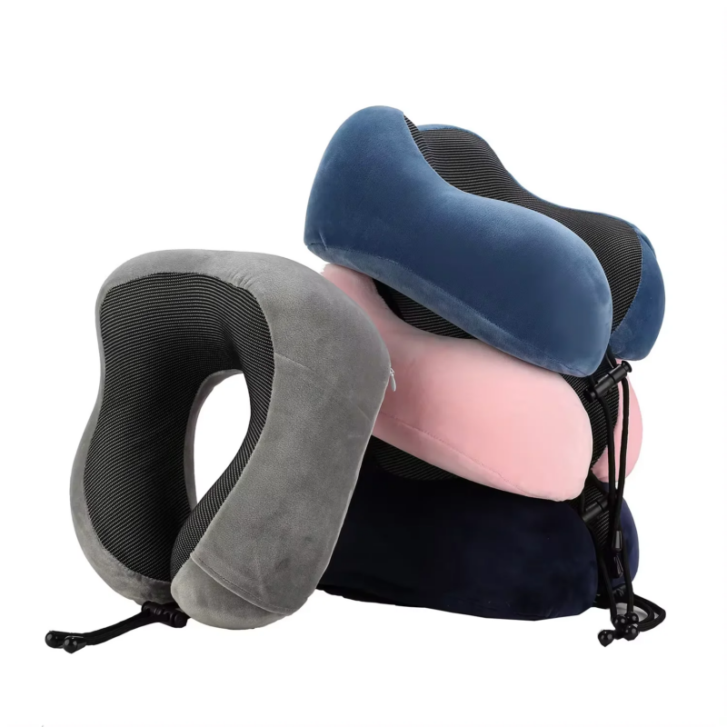 1pc U-Shape Travel Memory Cotton Neck Pillow - Magnetic Fabric, Perfect for Motor Cars and Airplanes