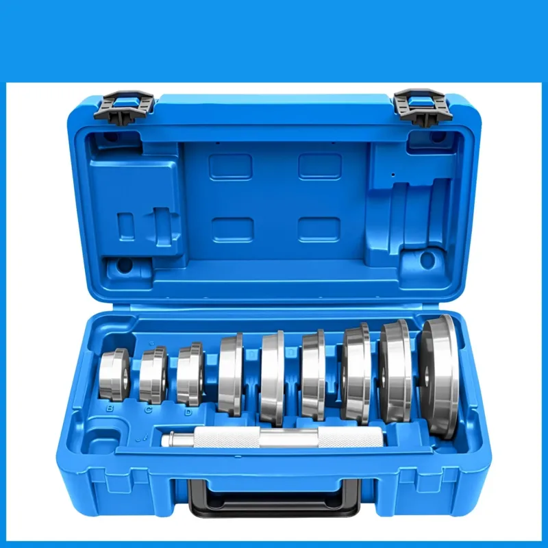 Press-fit bearing kit in its storage case.