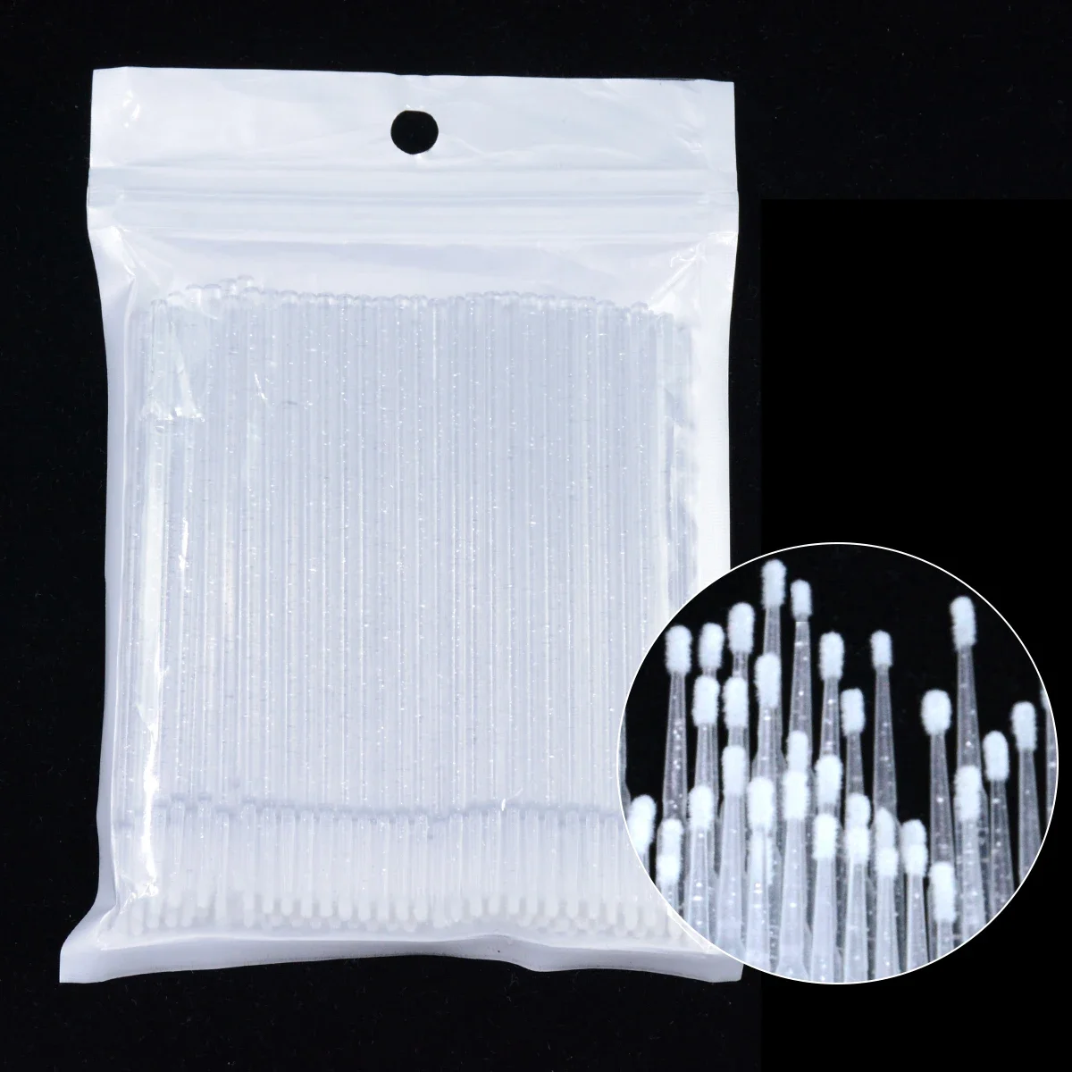 100pcs glitter white