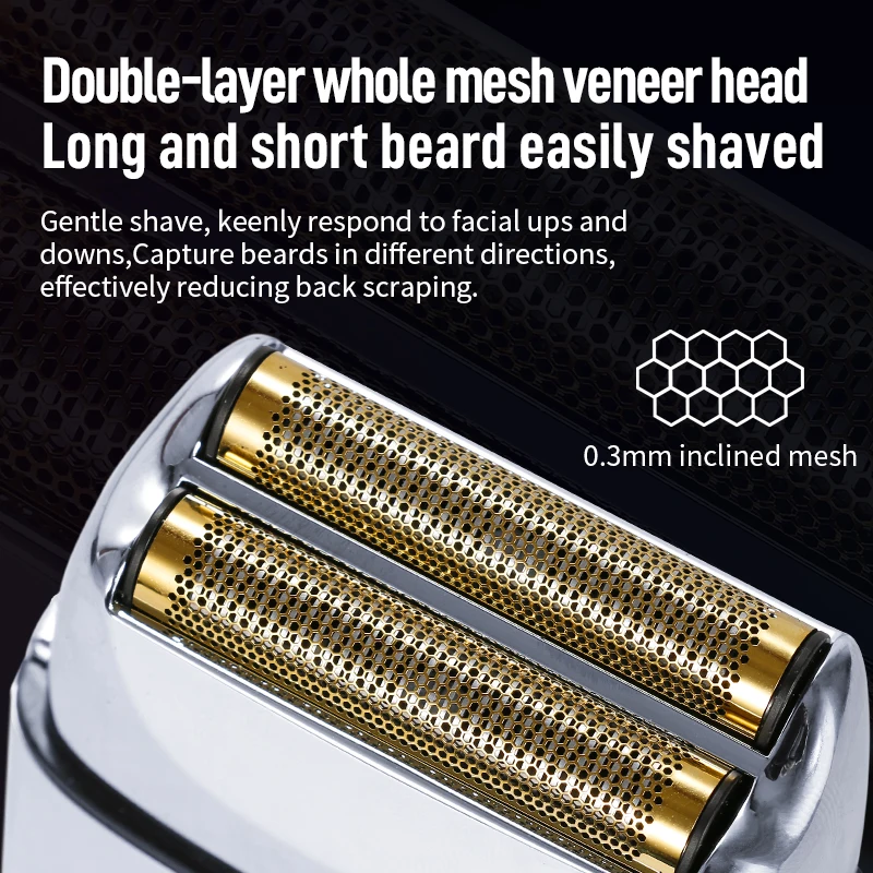 "Kemei Tx1 Rechargeable Electric Shaver – Metal Housing, Pro Razor for Hair & Beard