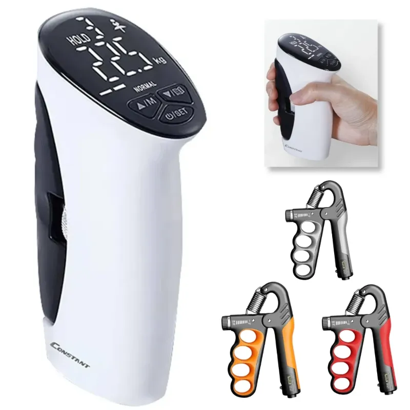 Boxer testing grip strength with JOCESTYLE digital dynamometer