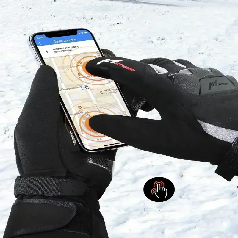 KEMIMOTO Heated Motorcycle Gloves Full View
