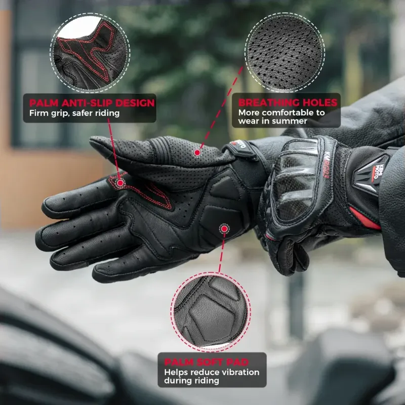 KEMIMOTO Retro Moto Gloves Design Layout