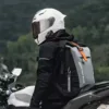 Ergonomic motorcycle backpack with reflective strips