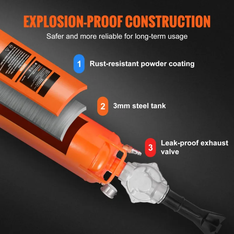 Pressure gauge on tire bead seater blaster