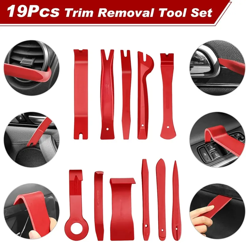 Various plastic pry set tools.